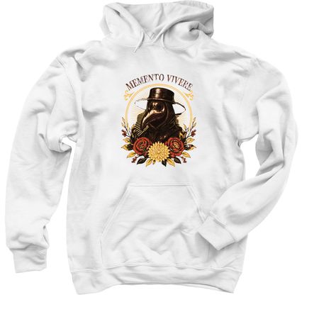 Memento Vivere - for Stephanie, a White Pullover Hoodie