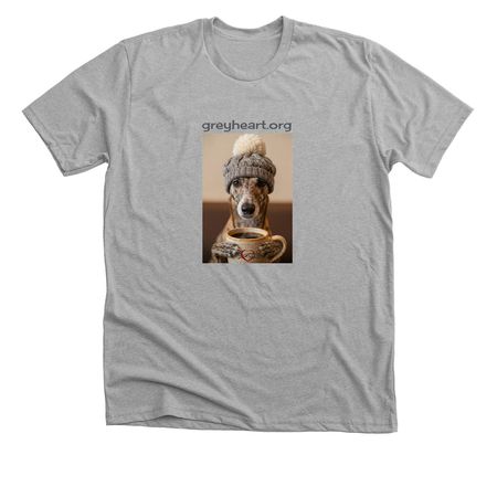 Hounds and Coffee, a Athletic Heather Premium Unisex Tee