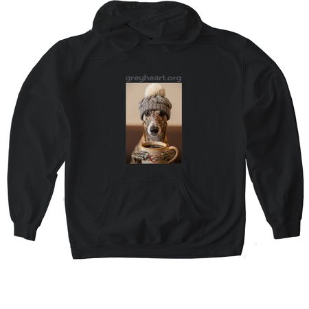 Hounds and Coffee, a Black Gildan Softstyle Pullover Hoodie