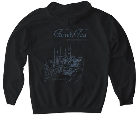 Family Tea - Sisters, a Black Gildan Softstyle Pullover Hoodie