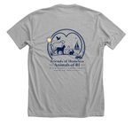 Summer Nautical Theme, a Athletic Heather Premium Unisex Tee (back-view)