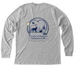 Summer Nautical Theme, a Athletic Heather Premium Long Sleeve Tee (back-view)