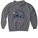 Summer Nautical Theme, a Charcoal Gildan Softstyle Pullover Hoodie (back-view)