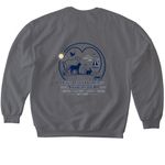 Summer Nautical Theme, a Charcoal Softstyle Crewneck Sweatshirt (back-view)