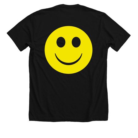 Put a smile on your face!, a Solid Black Blend Premium Unisex Tee (back-view)