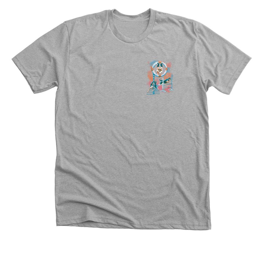Run Like The Wind, a Athletic Heather Premium Unisex Tee