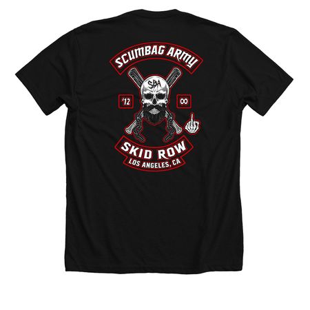 SBA YGW, a Solid Black Blend Premium Unisex Tee (back-view)
