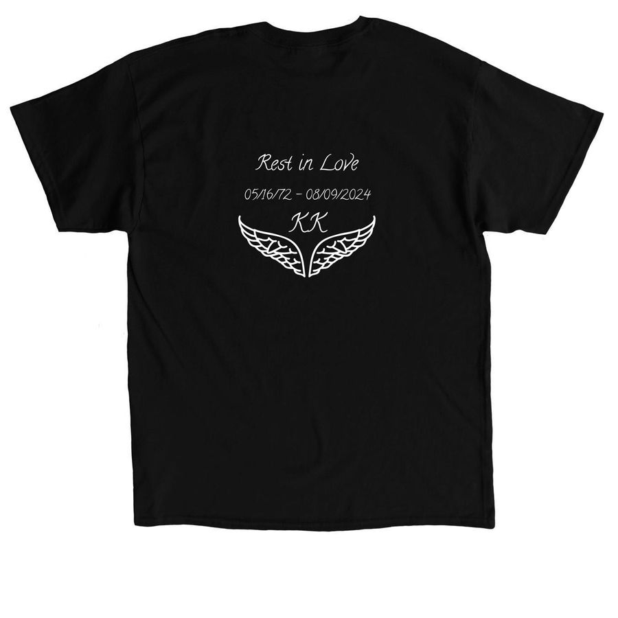 In Memory of Kristin Kimberly Kerver, a Black Classic Unisex Tee (back-view)