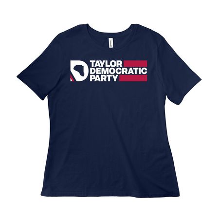 Taylor County FL Democrats Dark Shirt Colors, a Navy Women?s Relaxed Cotton Tee