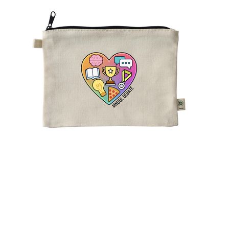 MNUDL Debate-themed Pen Pouch, a Natural 9"x7" Hemp Blend Pouch