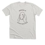 Member of Pippa's Walk CLub, a Heather Cement Premium Unisex Tee (back-view)