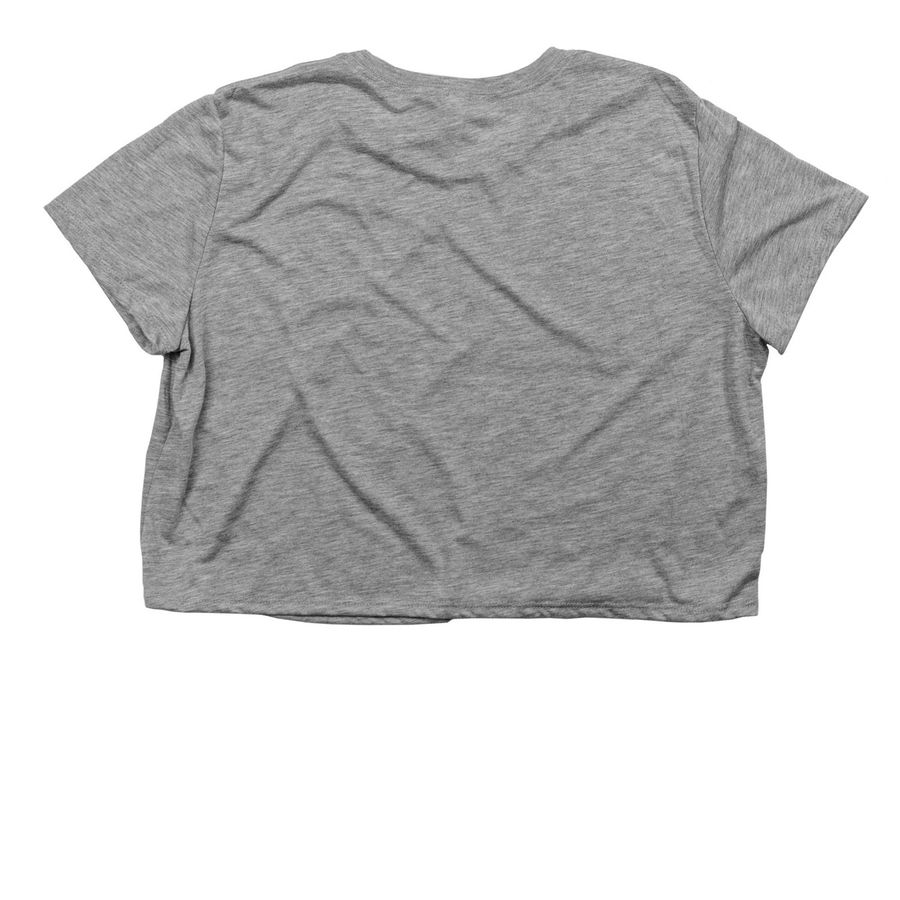 Queerwater Pride Tees, a Athletic Heather Women?s Flowy Cropped Tee (back-view)