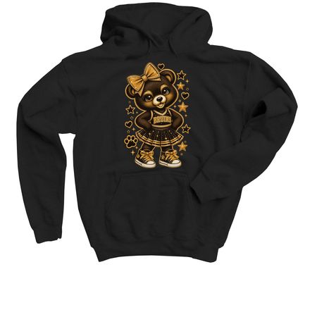 Little Bruin, BIG Attitude!, a Black Youth Pullover Hoodie
