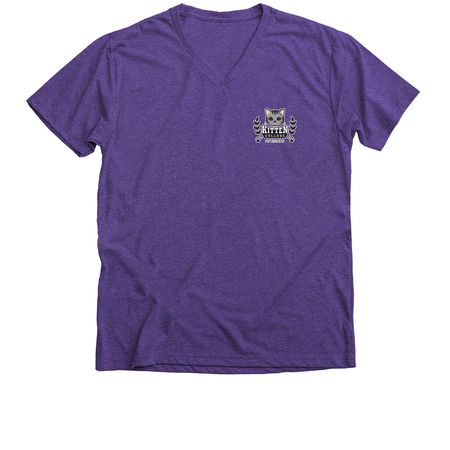 Buy a Shirt. &nbsp;Send a QT Kitten to College!, a Purple Rush Premium V-Neck Tee