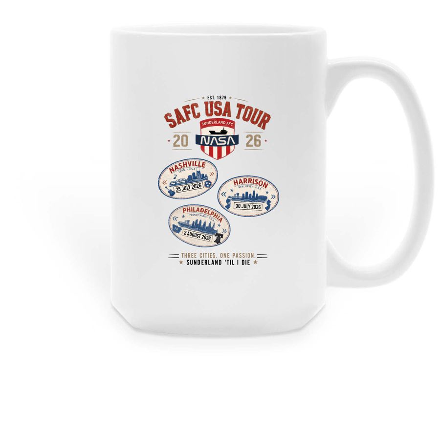 USA Tour 2026 Mugs, a White Large Coffee Mug