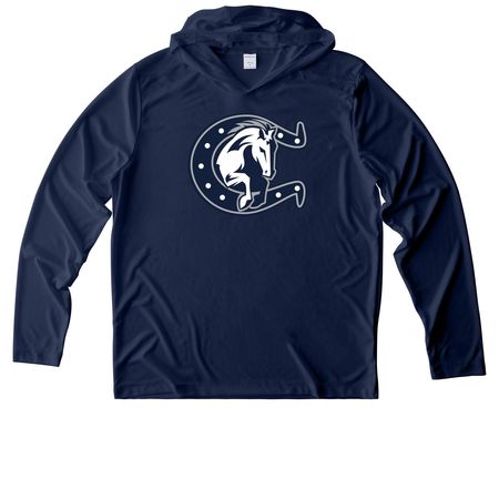 Colts Performance T, a True Navy UV Performance Long Sleeve Hoodie