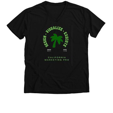 California Marketing Pro, a Solid Black Blend Premium V-Neck Tee