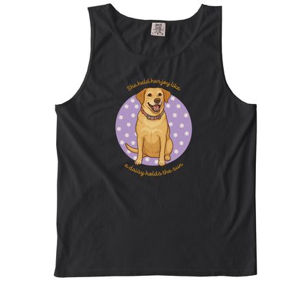 The Wrong Daisy, a Black Comfort Colors Tank Top
