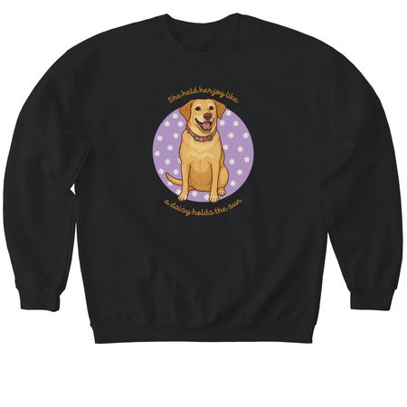 The Wrong Daisy, a Black Softstyle Crewneck Sweatshirt