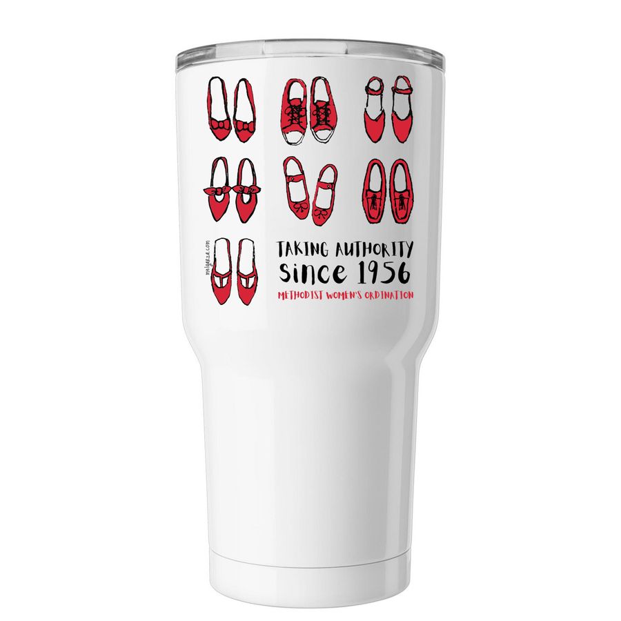 Taking Authority tumbler, a White Insulated Tumbler