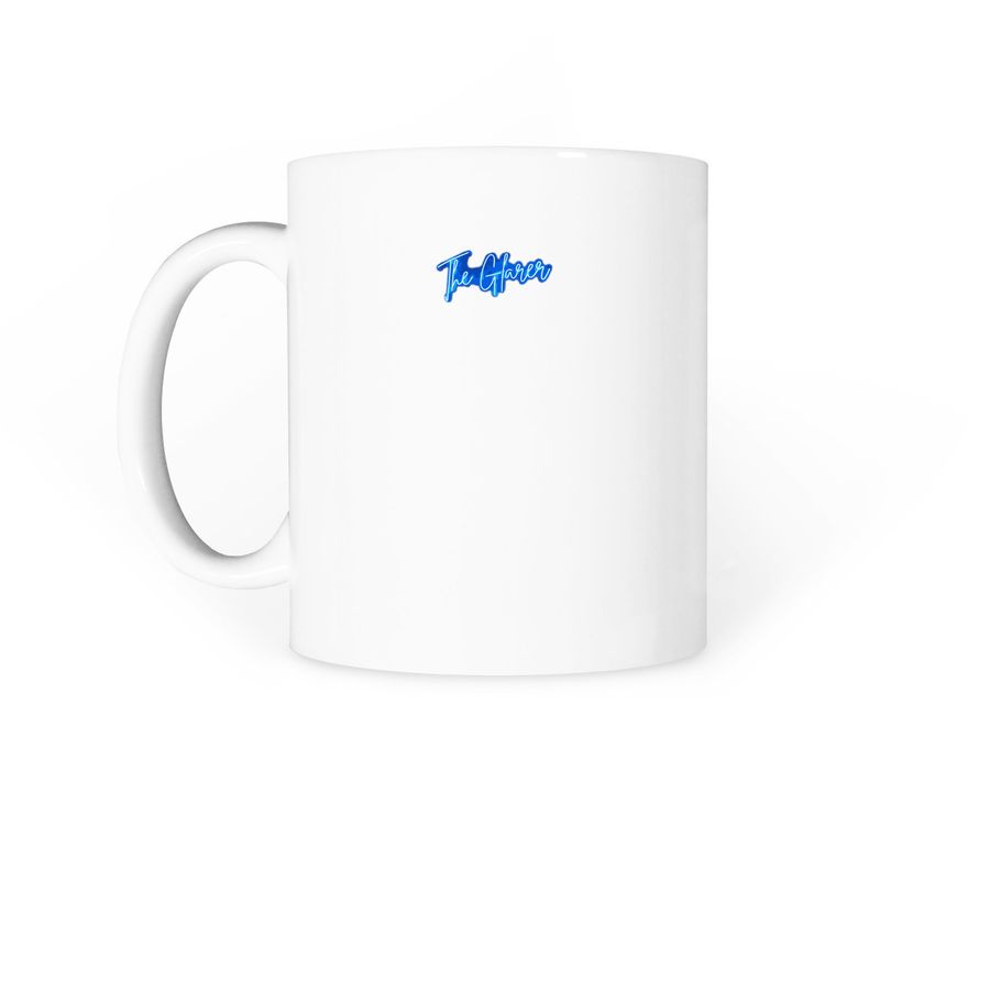 The Glarer Mugshot, a White Coffee Mug (back-view)