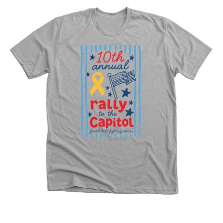 Rally to the Capitol 10th Annual, a Athletic Heather Premium Unisex Tee