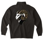 Excellence in Motion: Classic Care, a Black Midweight Quarter Zip Pullover (back-view)