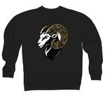Excellence in Motion: Classic Care, a Black Midweight Crewneck Sweatshirt (back-view)