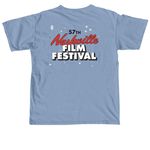 #NashFilm57 Blue Tee, a Washed Denim Comfort Colors Unisex Tee (back-view)