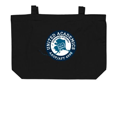 UNAC 30th Anniversary Large Shopping Bag, a Black Large Organic Cotton Tote Bag