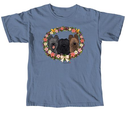 Blooming Briards, a Blue Jean Comfort Colors Unisex Tee