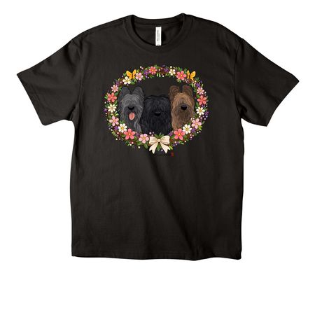 Blooming Briards, a Black Unisex Heavyweight Tee
