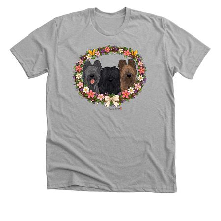 Blooming Briards, a Athletic Heather Premium Unisex Tee