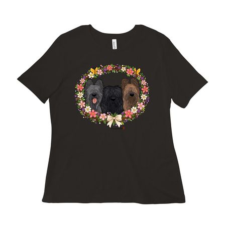 Blooming Briards, a Black Women?s Relaxed Cotton Tee