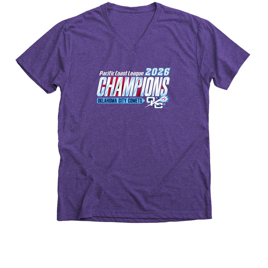 Oklahoma City Comets Champions T-Shirt 2026, a Purple Rush Premium V-Neck Tee