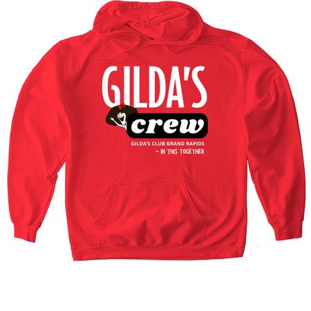 Gilda's Crew, a Red Gildan Softstyle Pullover Hoodie