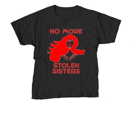 No More Stolen Sisters, a Black Youth Unisex Tee