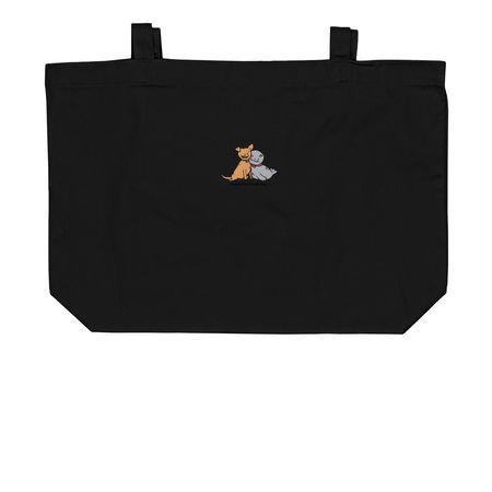 Haddie and LSP Totes!, a Black Large Organic Cotton Tote Bag