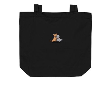 Haddie and LSP Totes!, a Black Organic Cotton Tote Bag