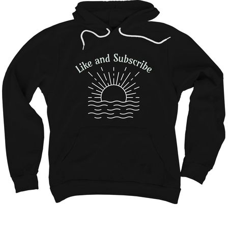 Like and Subscribe, a Black Premium Pullover Hoodie
