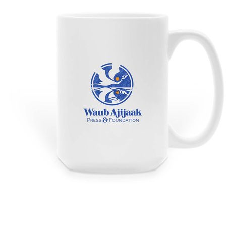 Waub Ajijaak Press & Foundation Mugs, a White Large Coffee Mug