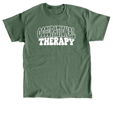OT Bubble Letters, a Military Green Classic Unisex Tee