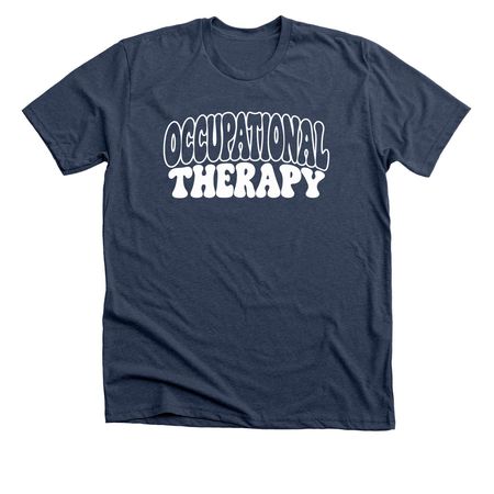 OT Bubble Letters, a Heather Navy Premium Unisex Tee
