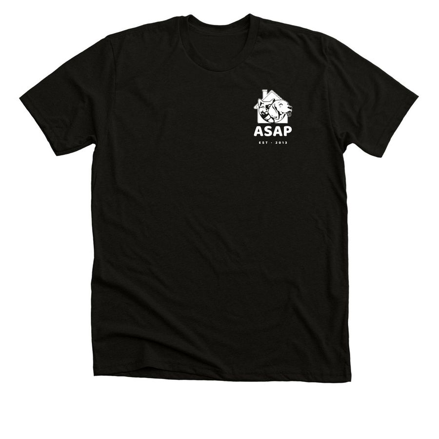The Official ASAP Shirt, a Black Heather Premium Unisex Tee