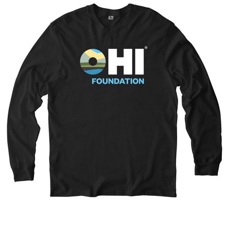 OHI Foundation, a Deep Black Allmade Organic Cotton Long Sleeve Tee