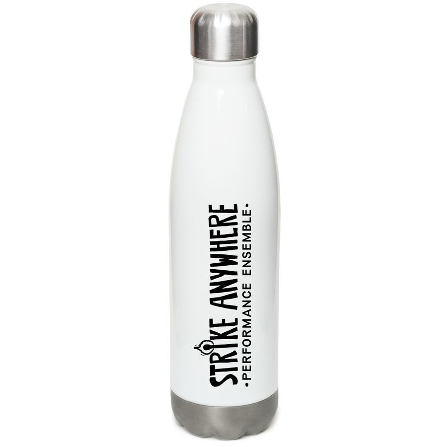 Strike AnyWear Water Bottles, a White Stainless Steel Water Bottle