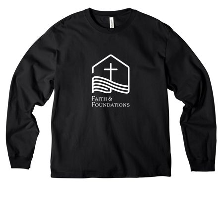 F+F Adult T-Shirts & Sweatshirts, a Black Unisex Heavyweight Long Sleeve Tee