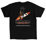 Smoking Kokopelli, a Black Classic Unisex Tee (back-view)
