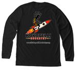 Smoking Kokopelli, a Solid Black Blend Premium Long Sleeve Tee (back-view)