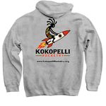 Smoking Kokopelli, a Sport Grey Pullover Hoodie (back-view)
